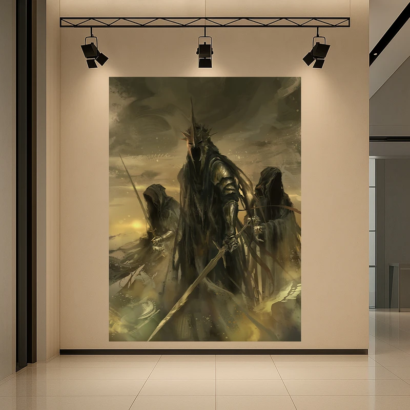 تابلو بوم طرح مخمل گیم ارباب حلقه ها مدل شوالیه کد AR3060587