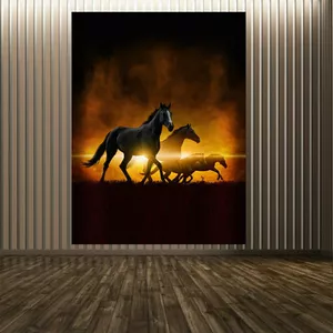  پوستر دیواری طرح اسب و غروب کد SPD1495