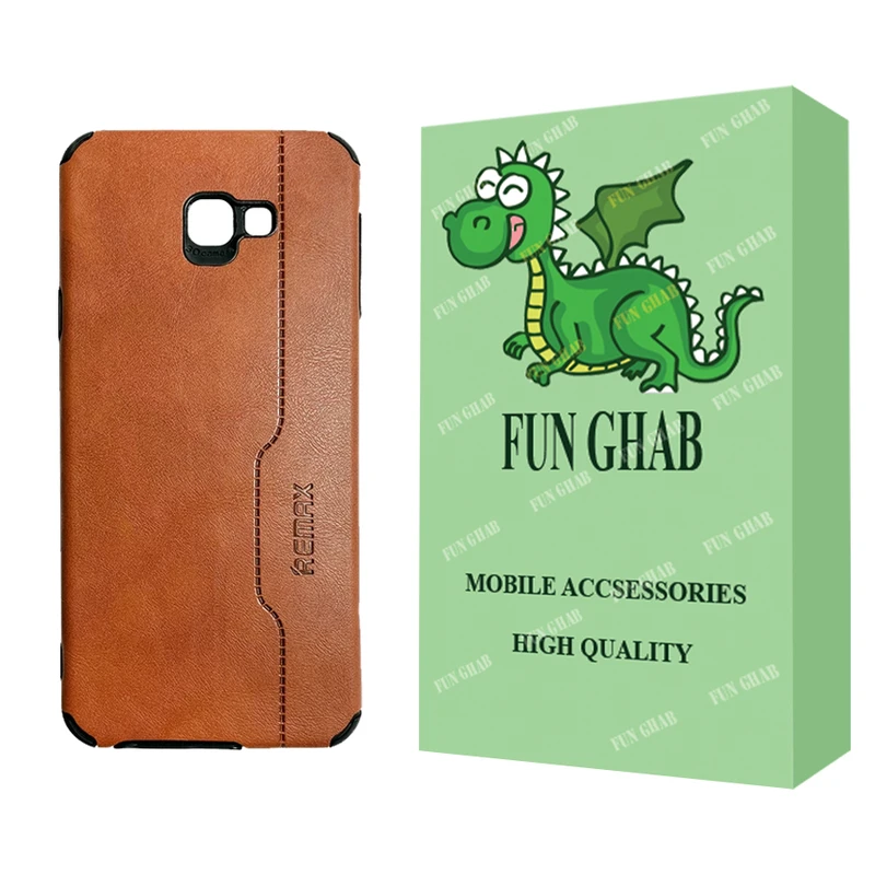 کاور فان قاب مدل چرم مناسب برای گوشی موبایل سامسونگ Galaxy J4 plus