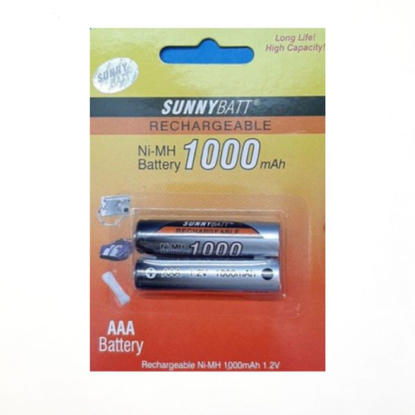 باتری نیم قلمی قابل شارژ سانی‌ بت مدل  1000 بسته دو عددی