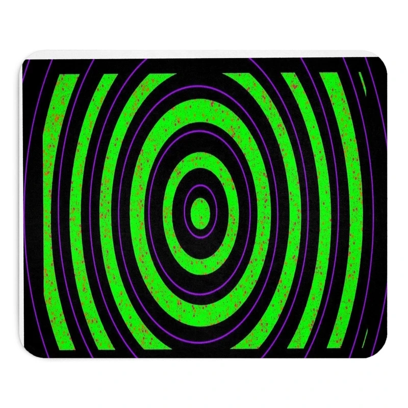 ماوس پد طرح حلقه‌های سبز سایز 19x24 سانتی متر