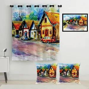 Rence S2-41112 Curtain with Tableau and Cushion