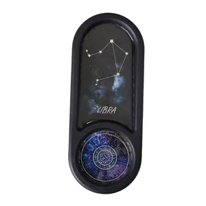 زیر لیوانی رزینی مدل صورت فلکی ماه مهر کد kh028