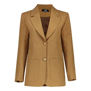 کت رسمی زنانه کریمی مدل Caramel