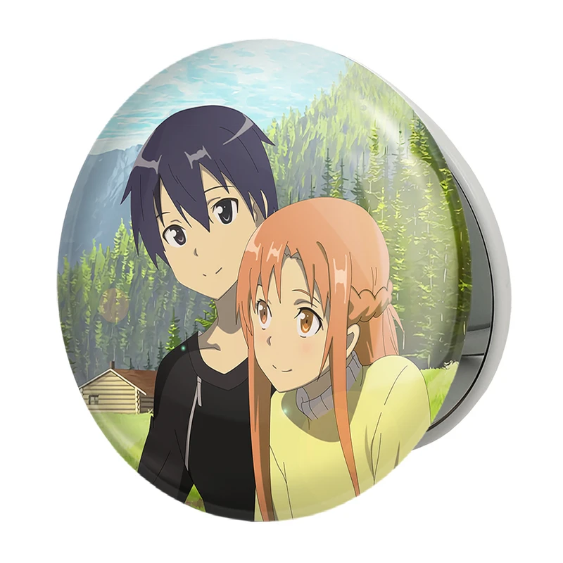 آینه جیبی خندالو طرح انیمه هنر شمشیر زنی آنلاین مدل تاشو کد 12076 