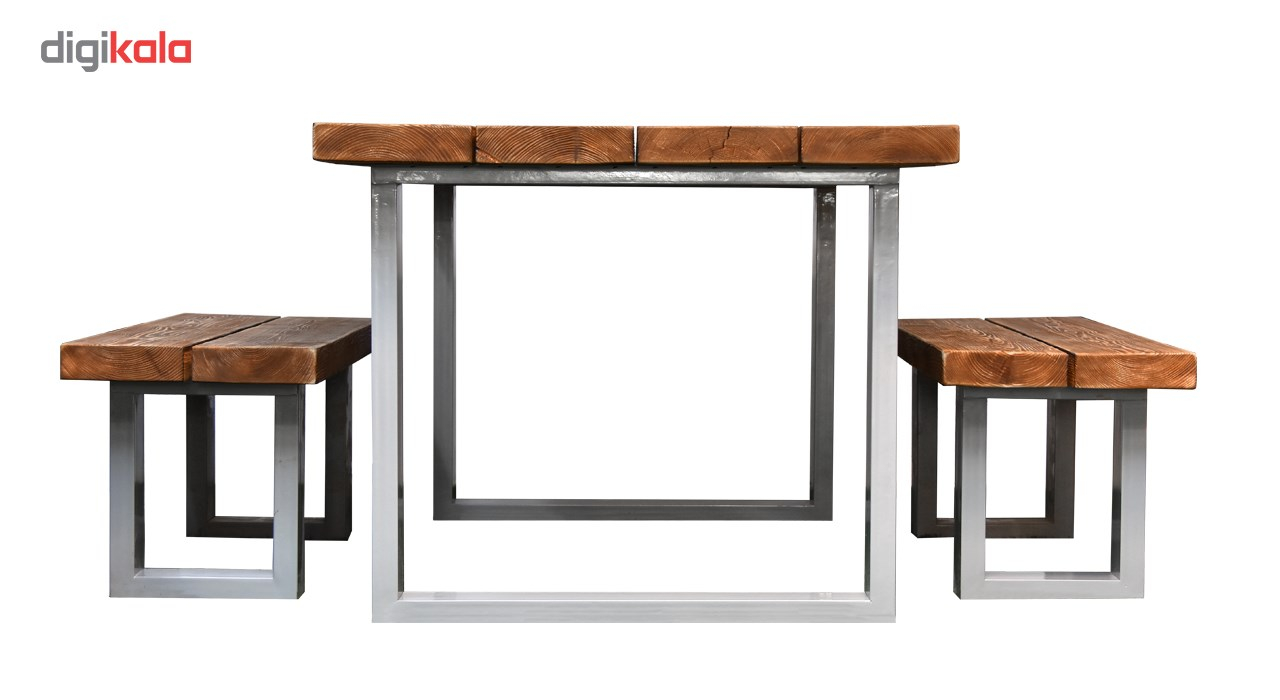 میز ناهارخوری دیزوم  مدل Farm به همراه دوعدد نیمکت