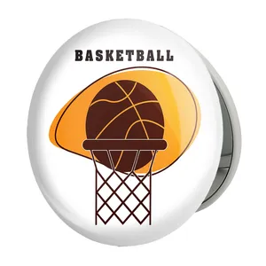 آینه جیبی خندالو طرح بسکتبال Basketball مدل تاشو کد 26462 
