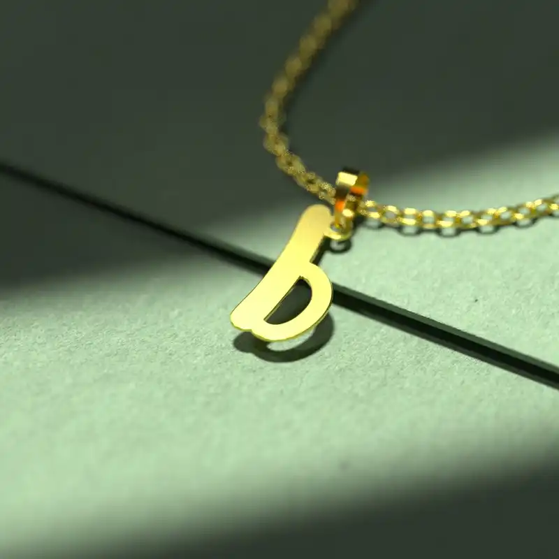 گردنبند طلا 18 عیار زنانه مدوپد مدل حرف B کد H3-1-1392