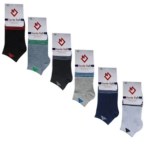 جوراب ساق کوتاه مردانه مدل نوین بافت N9 بسته 6 عددی