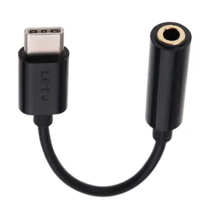 مبدل USB-C به جک 3.5 میلی متری ال ای تی وی به طول 10 سانتی متر