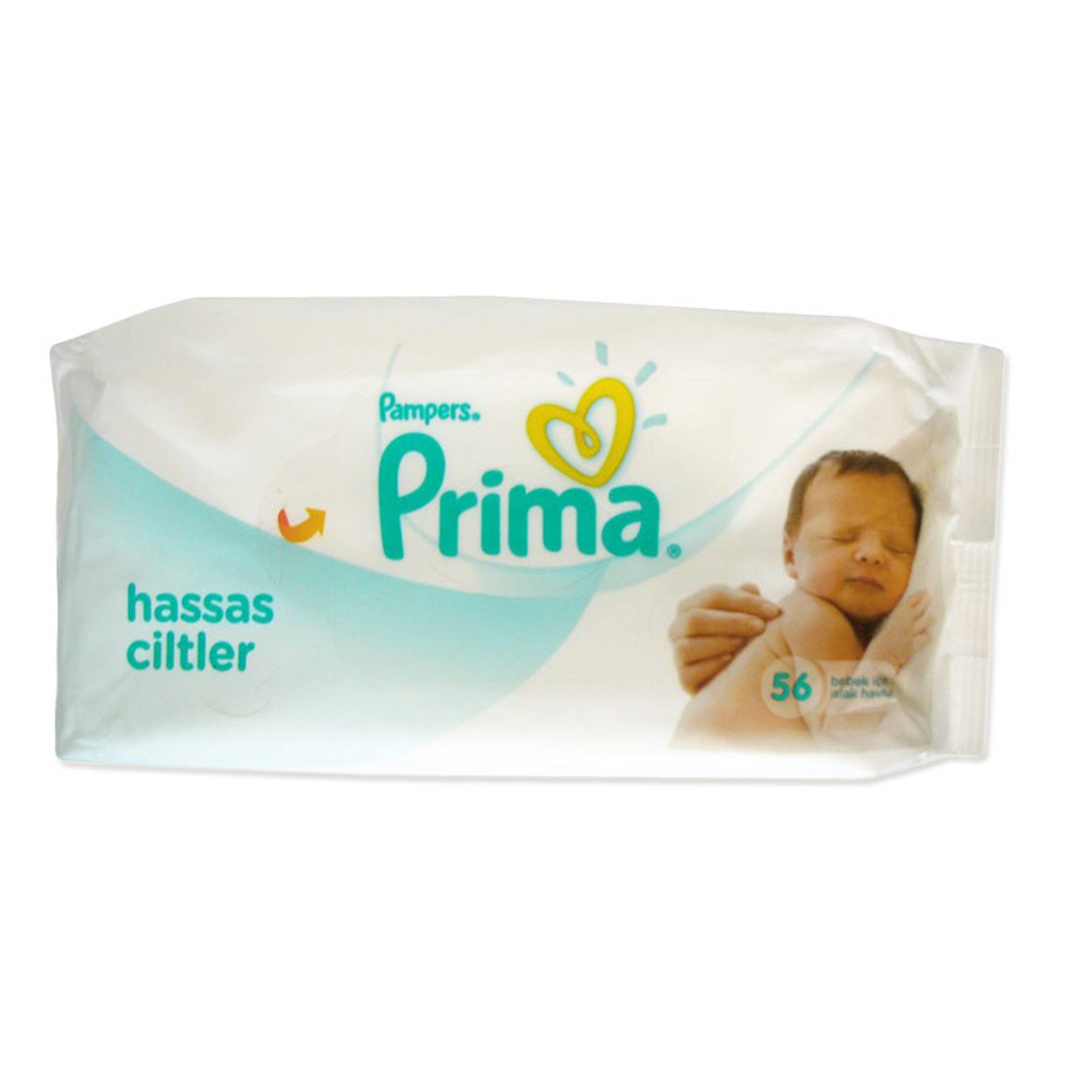 دستمال مرطوب کودک پریما مدل Hassas Ciltler بسته 56 عددی