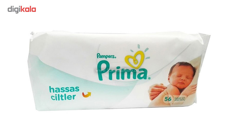 دستمال مرطوب کودک پریما مدل Hassas Ciltler بسته 56 عددی دستمال مرطوب کودک پریما مدل Hassas Ciltler بسته 56 عددی