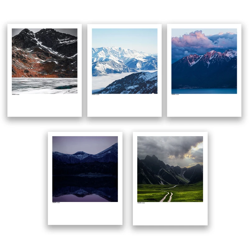 آویز تزیینی عرش مدل فانتزی منظره طبیعت کد Asa879 مجموعه پنج عددی