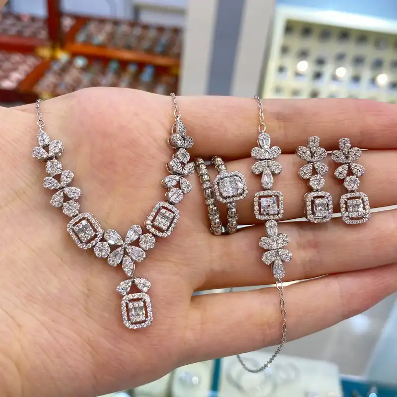 سرویس نقره زنانه مدل دستساز با روکش رادیوم 436-1