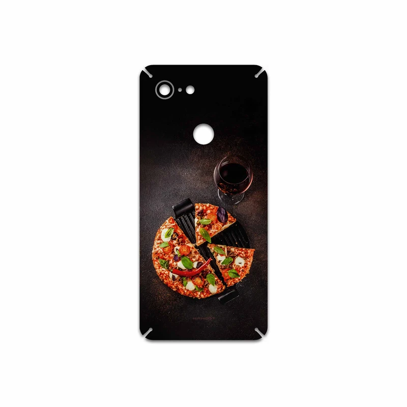 برچسب پوششی ماهوت مدل Pizza مناسب برای گوشی موبایل گوگل Pixel 3