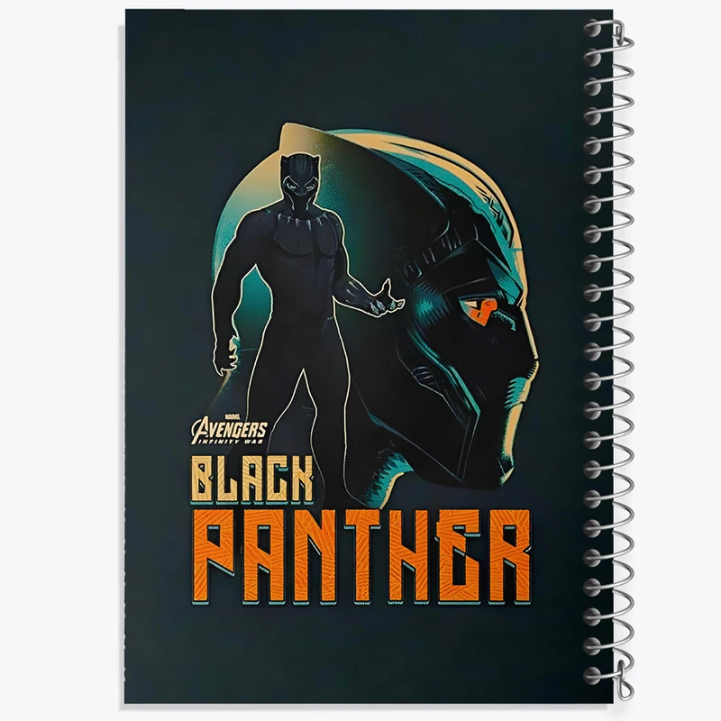 دفتر ژورنال نویسی 50 برگ خندالو مدل نقطه ای طرح پلنگ سیاه مارول (Marvel) کد N5714