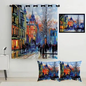 Rence S2-41031 Curtain with Tableau and Cushion