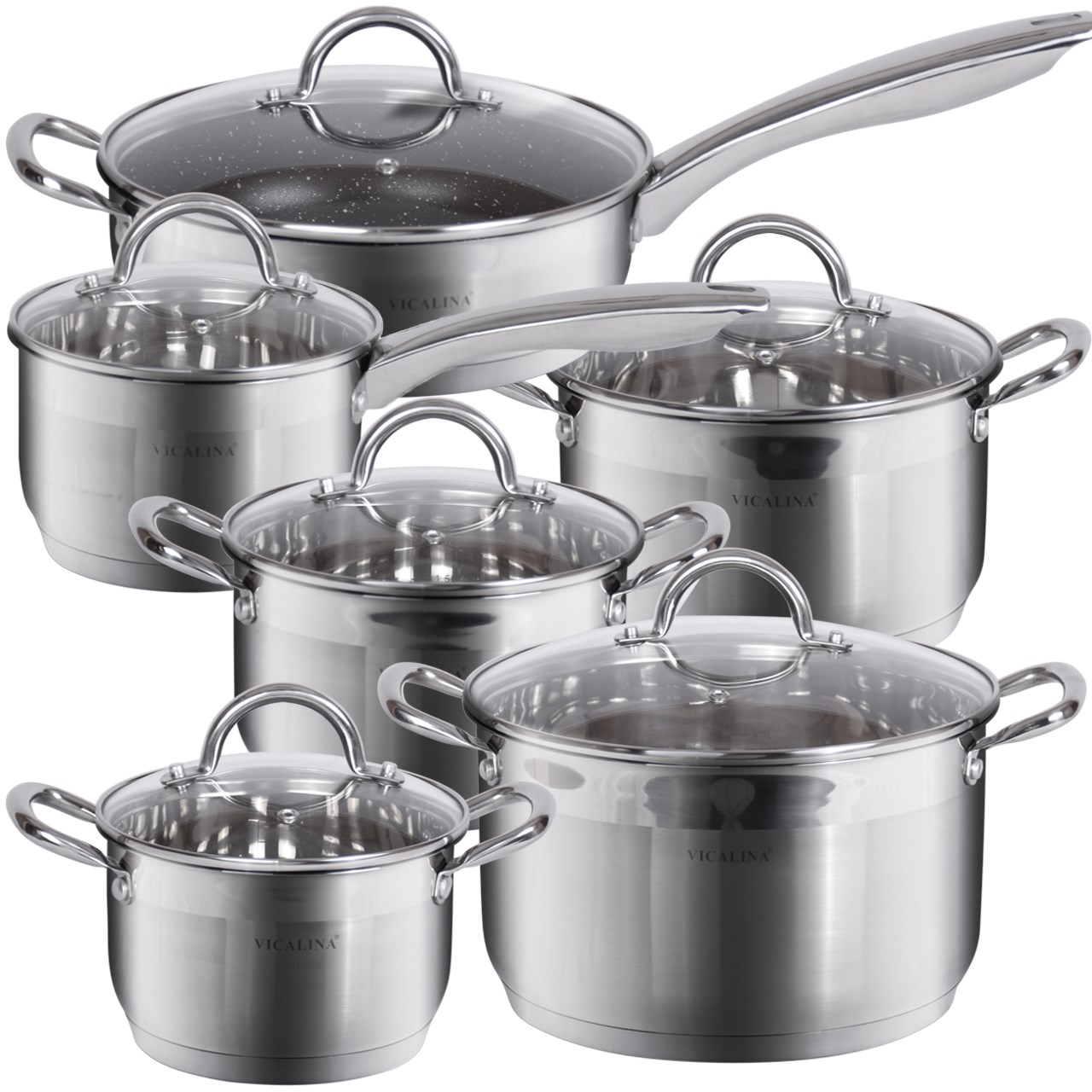 سرویس 12 پارچه  قابلمه ویکالینا مدل VL8412-1826