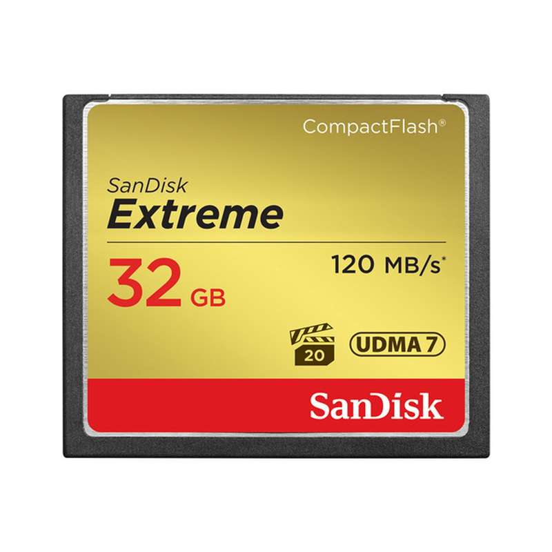 کارت حافظه CompactFlash سن دیسک مدل Extreme سرعت 120MBps ظرفیت 32 گیگابایت کارت حافظه CompactFlash سن دیسک مدل Extreme سرعت 120MBps ظرفیت 32 گیگابایت