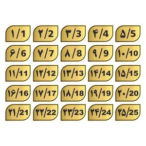 تابلو راهنما طرح پلاک اعداد مدل GNG1125 مجموعه 25 عددی