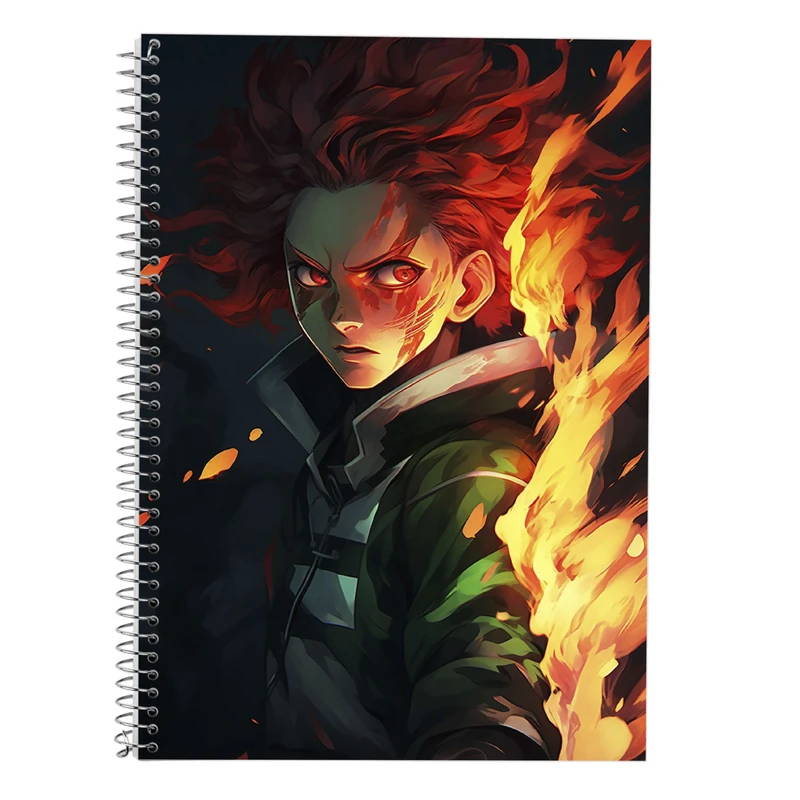 دفتر زبان 50 برگ مدوپد مدل دوخط طرح Demon Slayer کد DF11050