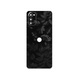 MAHOOT Black-Wildflower Cover Sticker for Motorola Moto E32s