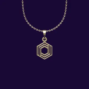 گردنبند طلا 18 عیار زنانه مدوپد مدل هندسی کد DD2-1-1025