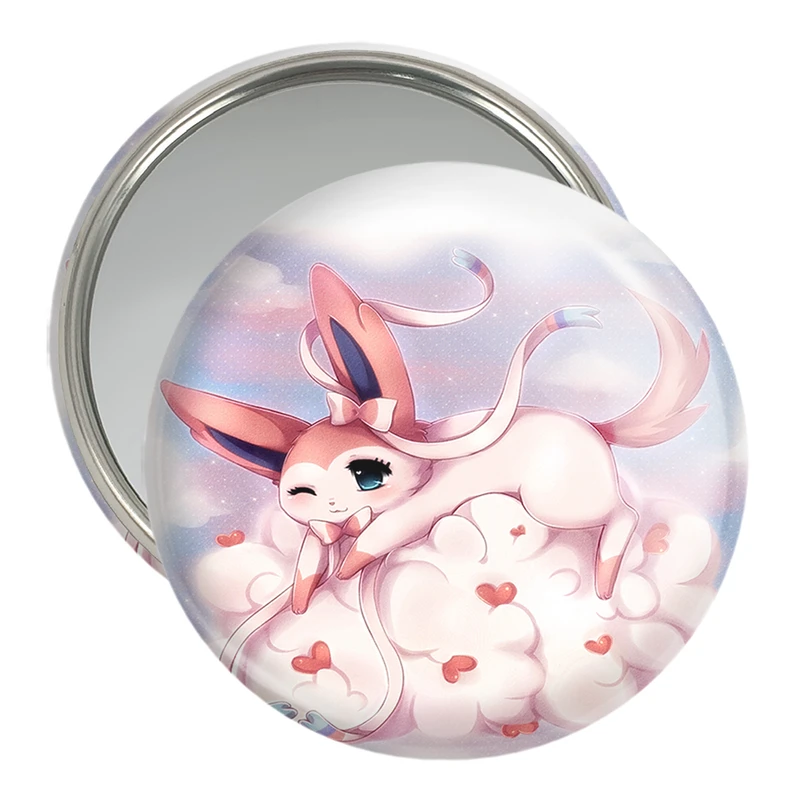 آینه جیبی خندالو مدل سیلوئون انیمه پوکمون  کد 17337