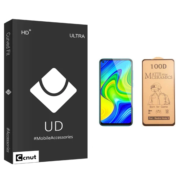 محافظ صفحه نمایش سرامیکی کوکونات مدل UD Black مناسب برای گوشی موبایل شیائومی Redmi Note 9