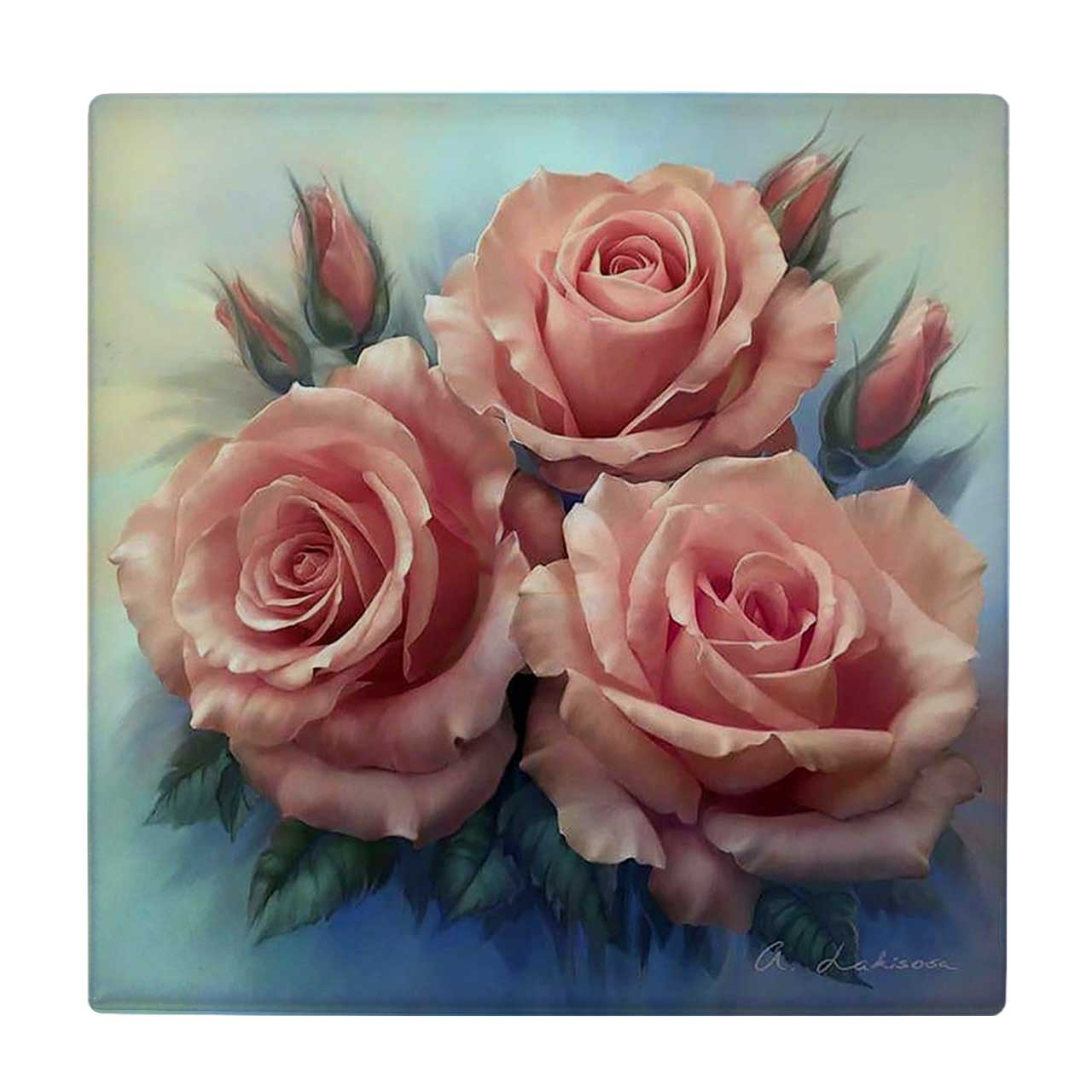 زیر لیوانی طرح نقاشی گل های رز کد 5927738_4655