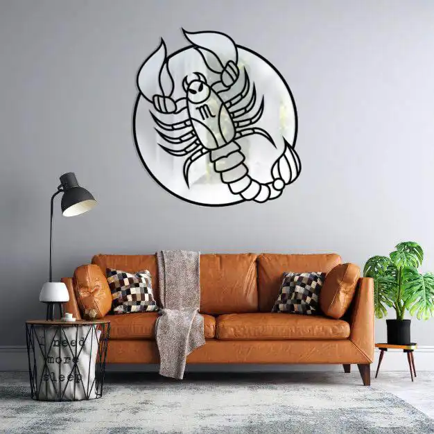 آینه پلکسی گلس طرح ماه آبان