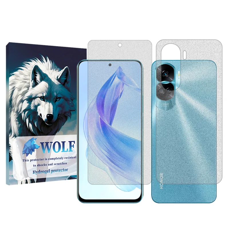 محافظ صفحه نمایش مات ولف مدل Tough کی مناسب برای گوشی موبایل آنر90 Lite به همراه محافظ پشت گوشی