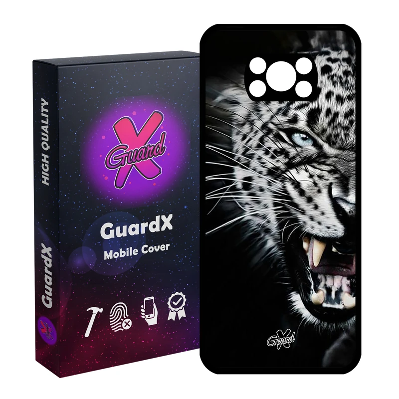 کاور گارد ایکس طرح پلنگ مدل Glass10244 مناسب برای گوشی موبایل شیائومی Poco X3 Pro