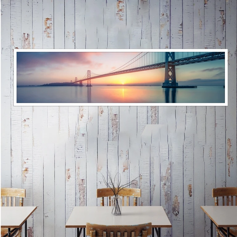 تابلو بکلیت طرح منظره شهر و پل مدل W-7488