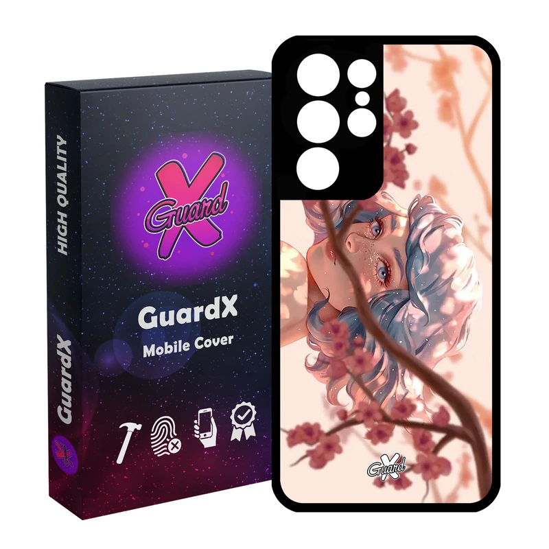 کاور گارد ایکس طرح Girl مدل Glass10007 مناسب برای گوشی موبایل سامسونگ Galaxy S21 Ultra