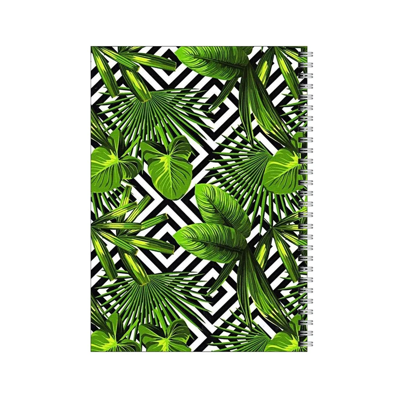 دفتر مشق 80 برگ بامبیلیپ طرح گیاه  سرخس و اشکال هندسی کد 8501680