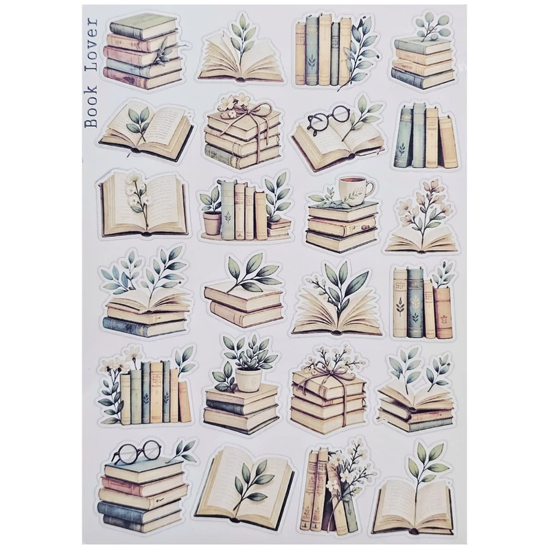 برچسب طرح برش خورده بولت ژورنال مدل Book Lover A5