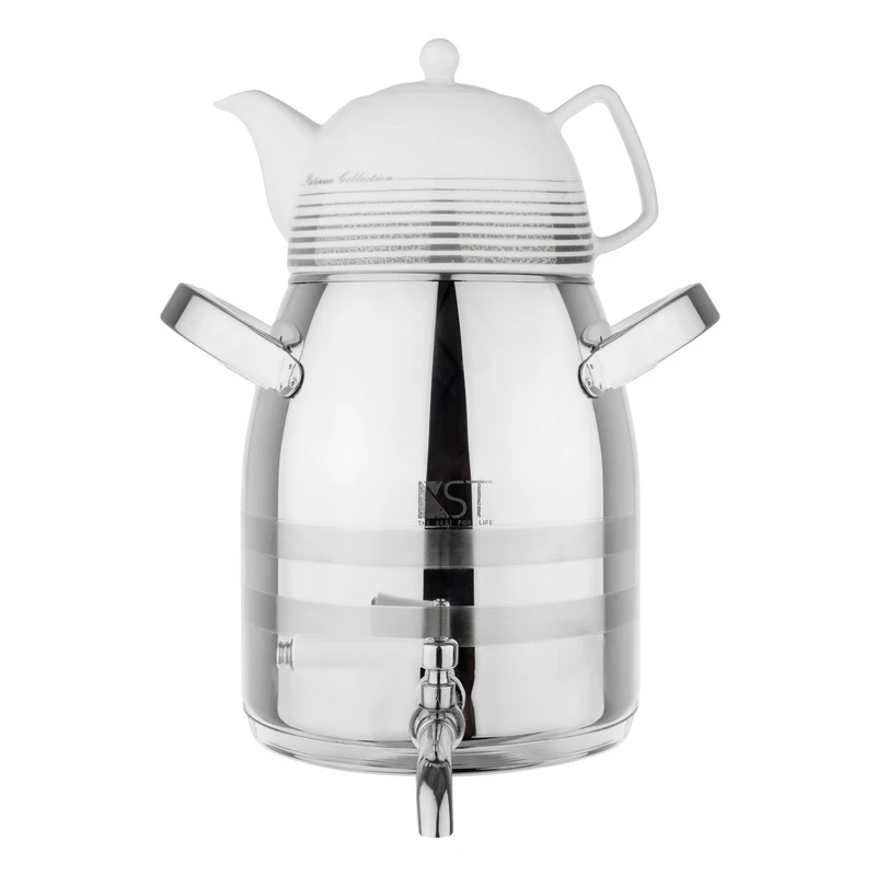 ست کتری و قوری کی اس تی مدل ویکتوریا شاین گنجایش کتری 4.8 لیتر گنجایش قوری 0.8 لیتر