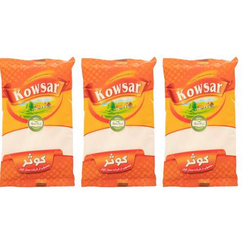 آرد سفید گندم کوثر - 600 گرم بسته 3 عددی