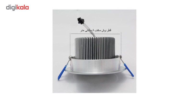 چراغ ال ای دی توکار ری لایت 7 وات مدل THD-K722-Glass