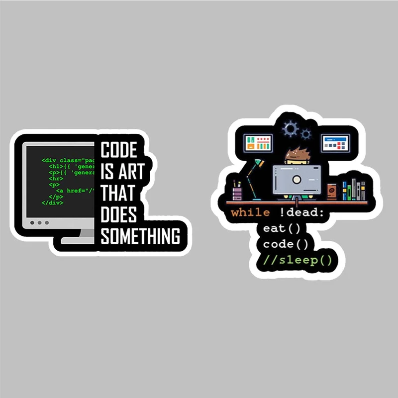 استیکر لپ تاپ کارنیکا طرح برنامه نویس مدل programmer-2222094 مجموعه 2 عددی