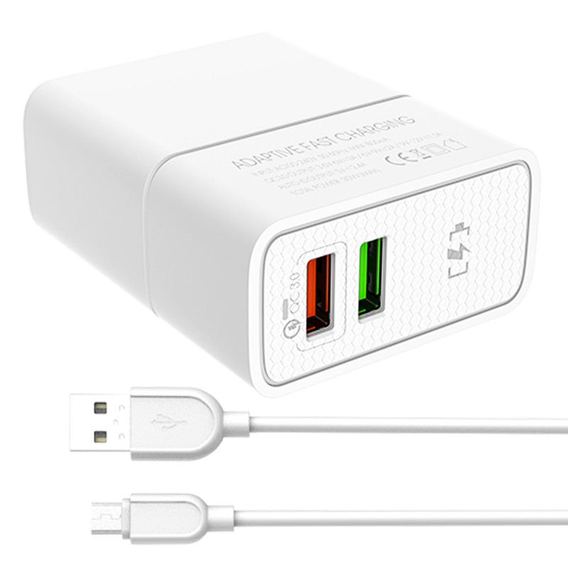 شارژر دیواری امی مدل  MY-A501Q به همراه کابل تبدیل microUSB