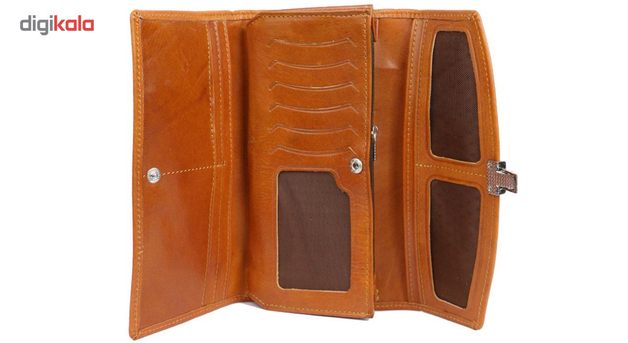 کیف پولی تمام چرم مدل زنانه
