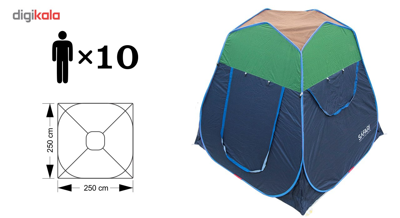 چادر 10 نفره سافاری مدل B10-Rhombic