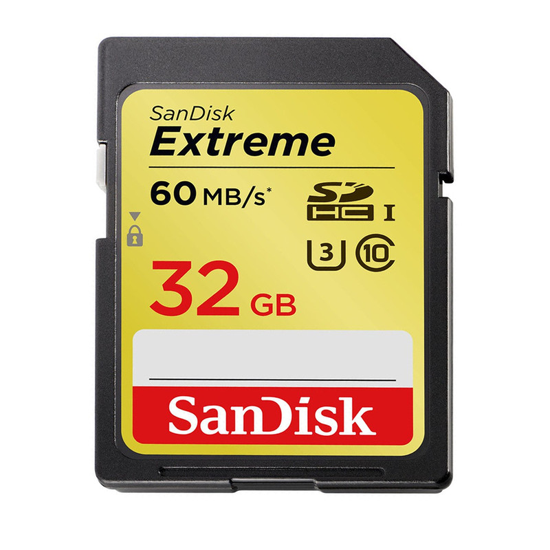 تصویر کارت حافظه SDHC سن دیسک 4K مدل Extreme کلاس 10 استاندارد UHS-I U3 سرعت 60MBps ظرفیت 32 گیگابایت