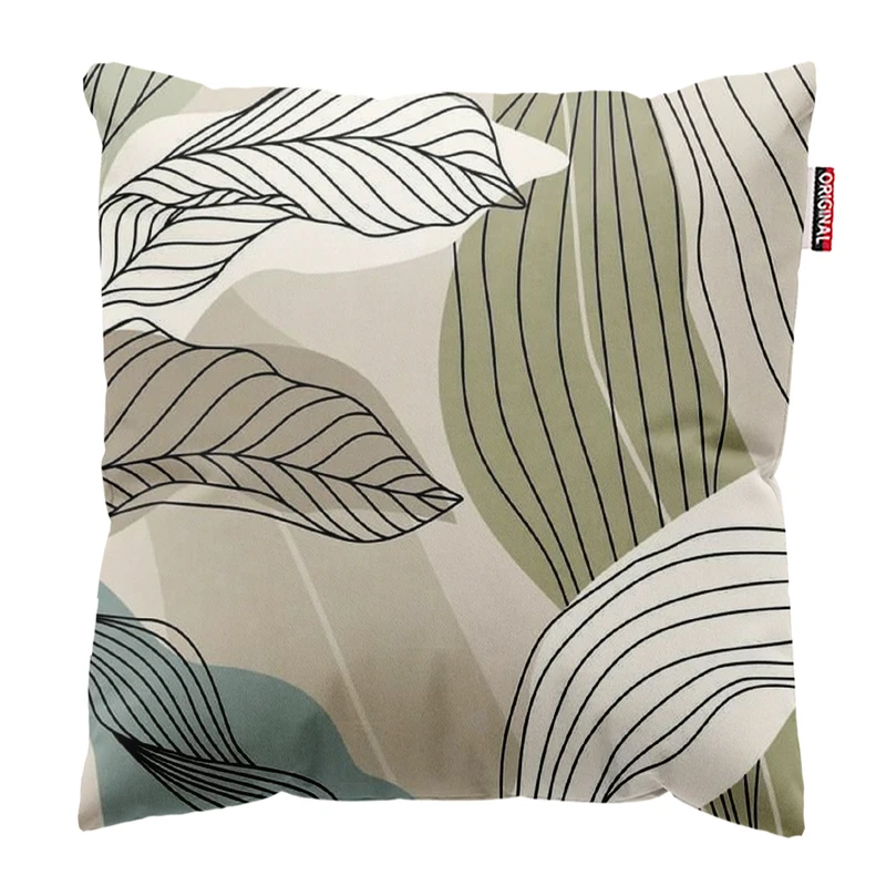 کوسن پاد آفرین مدل مینیمال طرح گل و برگ کد PK403436 سایز 40*40 سانتی متر