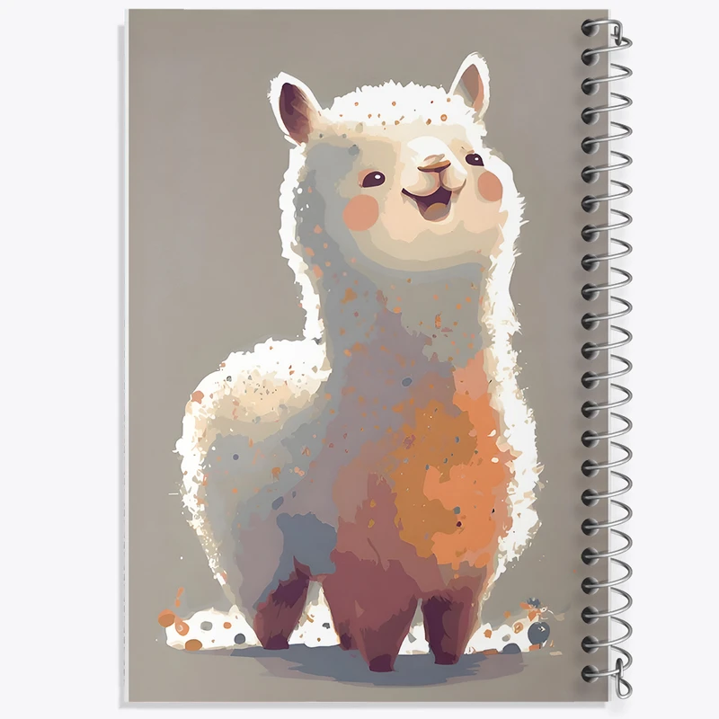 دفتر نقاشی 50 برگ خندالو طرح لاما کیوت کد N3867