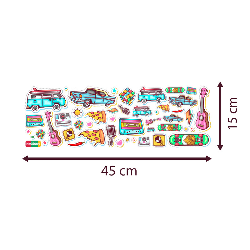 استیکر لپ تاپ کد hk 05004 مجموعه 45 عددی 2