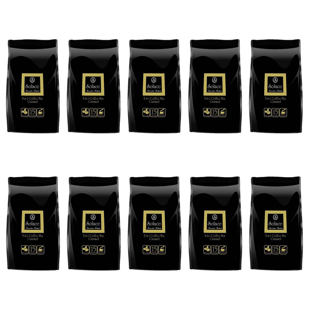 قهوه فوری سولیس مدل CARAMEL  مجموعه 10 عددی