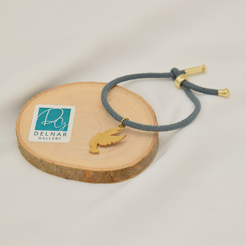 دستبند زنانه دلنار گالری مدل آسانسوری کنفی پرنده صلح